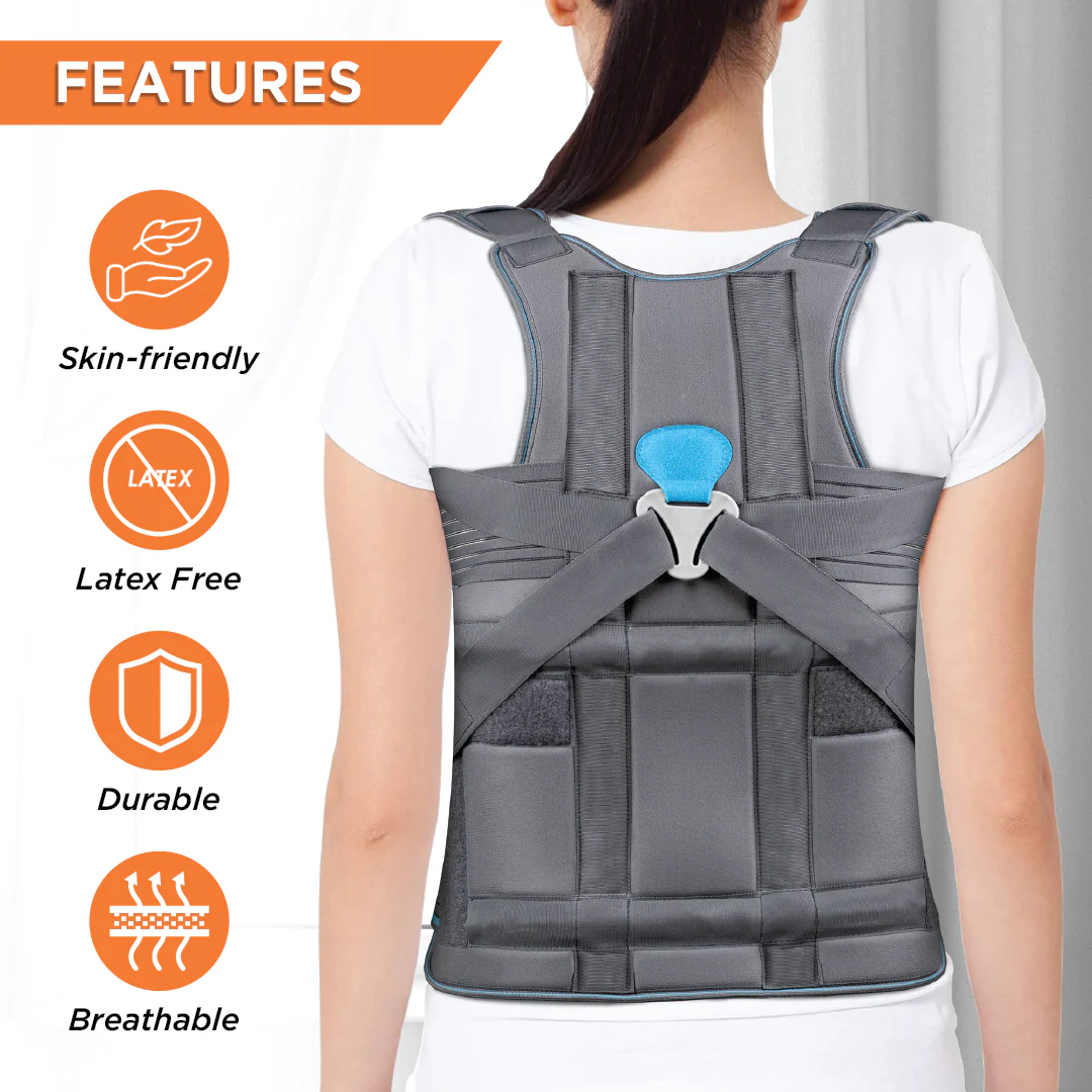 Dorso Lumbar Spinal Brace (Taylor Brace) | Thoracic & Lumbar Spine (Grey) - Image 2