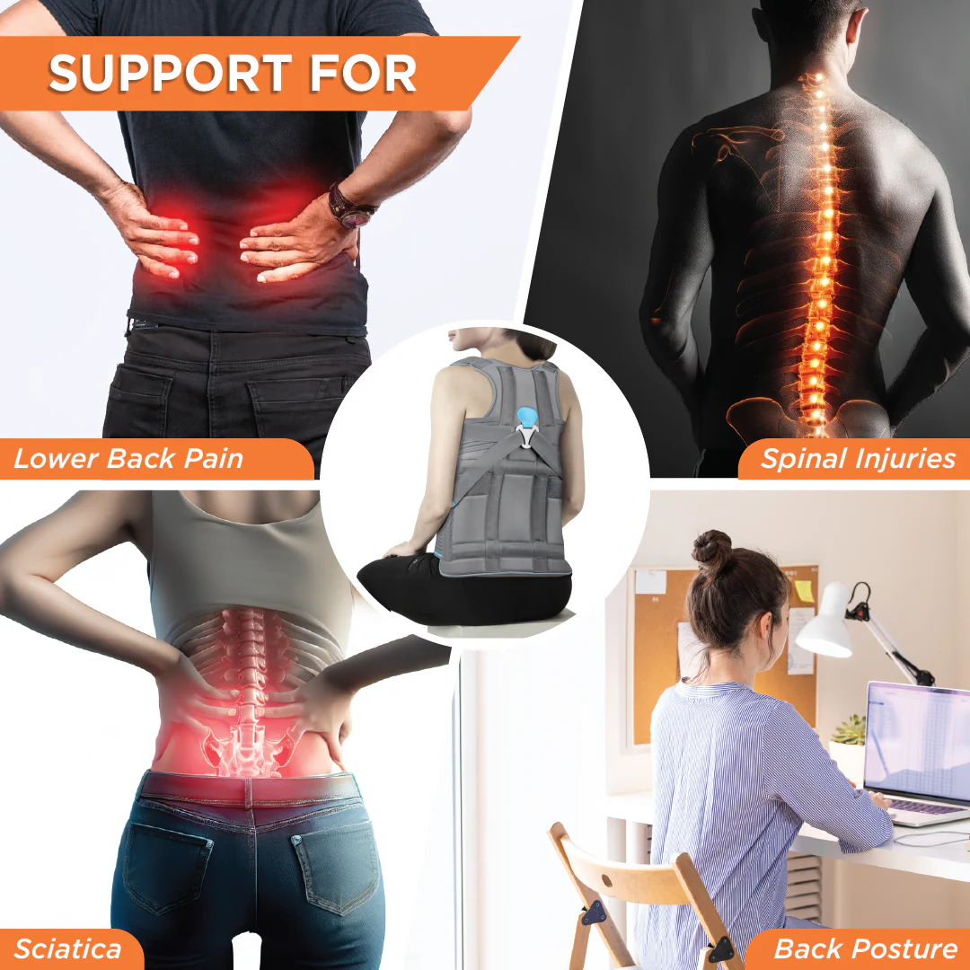 Dorso Lumbar Spinal Brace (Taylor Brace) | Thoracic & Lumbar Spine (Grey) - Image 4